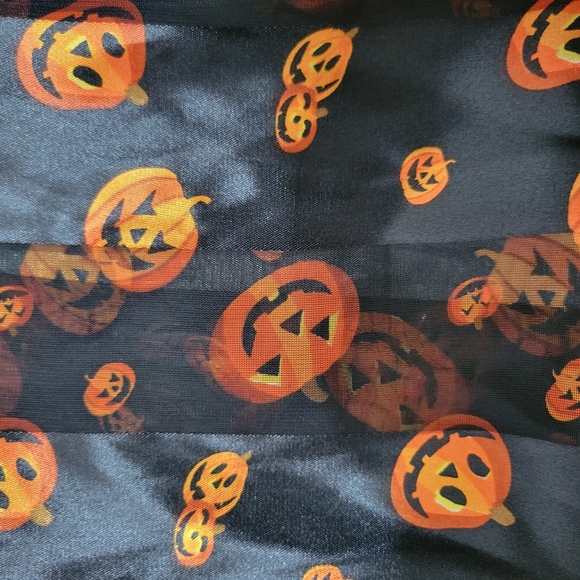 Pumpkin Shadow Stripe Faux Silk Scarf - Picture 10 of 11
